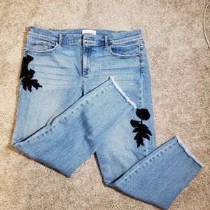Loft Floral embroidery jeans